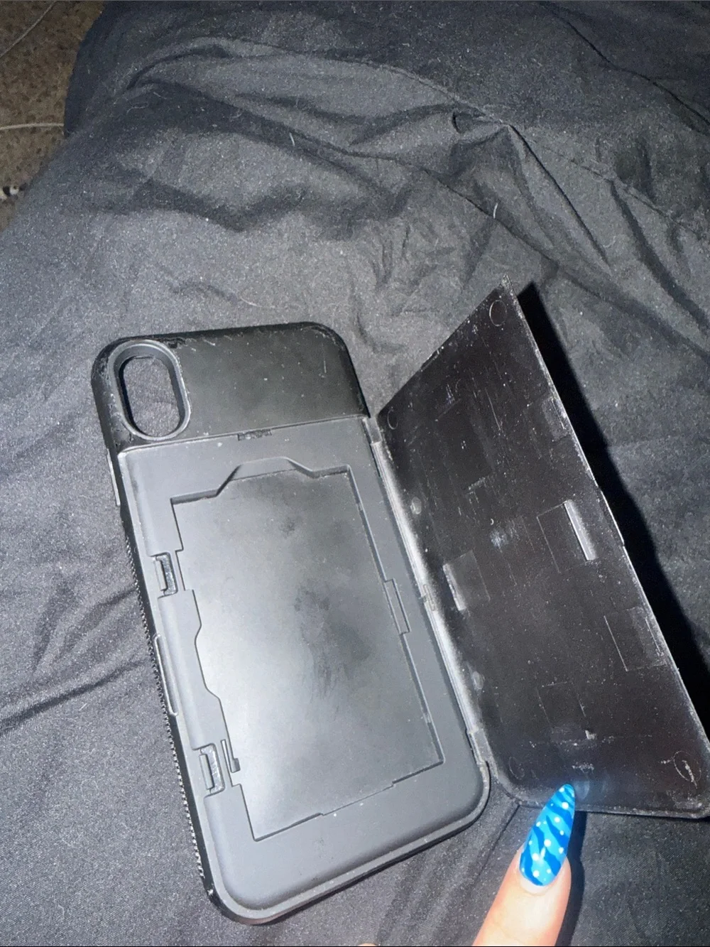 Black Protective Phone Case with card holder